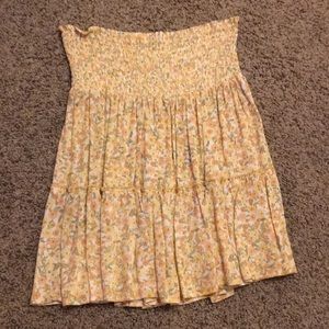Pink Rose yellow and orange floral skirt